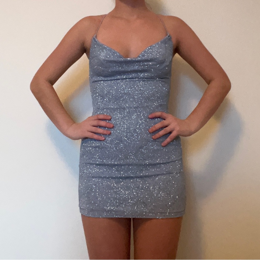COPY - Women’s Windsor Blue Sparkly Mini Dress